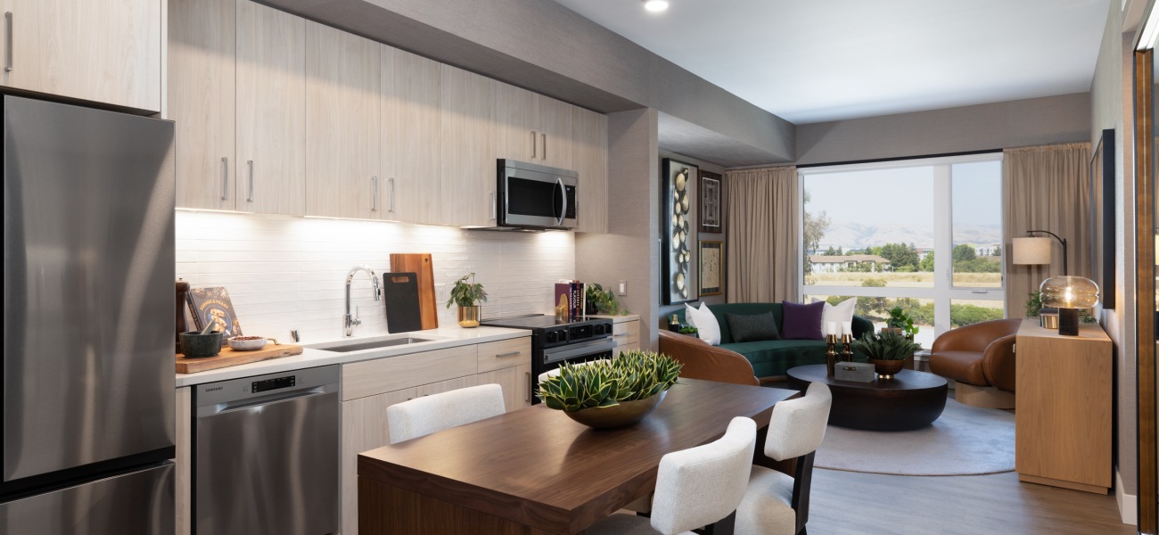 Living Room Spacious well lit living room with natural light